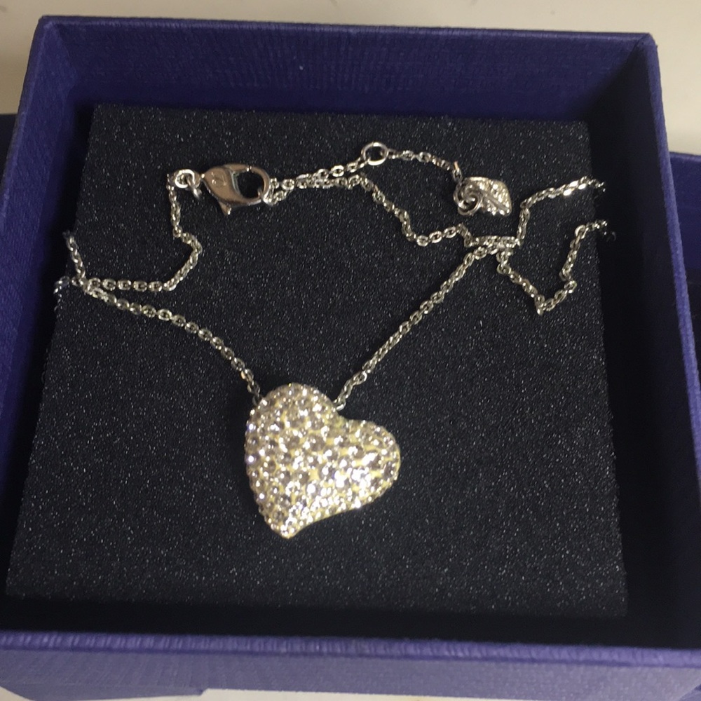 Swarovski crystal heart pendant necklace